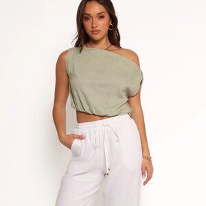 Petal & Pup Sage Green Crop Top